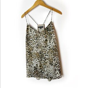 Banana Republic leopard racerback tank XL